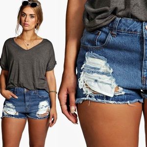 Distressed Jean Shorts